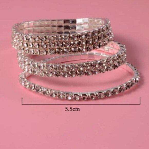 3pcs Rhinestone Decor Bracelet For Women Fashion Wedding
Gift Engagement… - Picture 4 of 4